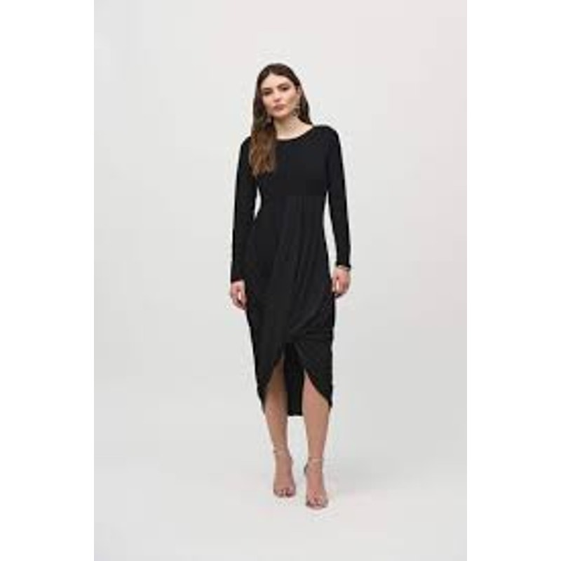 Nwt Joseph Ribkoff Minimalist Cocoon Maxi Dress Stretch Jersey Classic Women 10